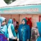 Ketua TP PKK Kabupaten Aceh Besar, Hj. Rita Mayasari, menyempatkan diri mengunjungi area Festival UMKM 2025 kawasan Convention Hall Sempaja, Samarinda Kota Samarinda, Kalimantan Timur, Selasa (08/07/2025). FOTO/MC ACEH BESAR