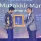 Gubernur Aceh, Muzakir Manaf menyampaikan sambutan sekaligus menerima penganugerahan TheAcehPost Awards 2025 pada Anniversary k- 5 Tahun theacehpost.com di Hermes Palace Hotel, Sabtu Malam, 26/07/2025. Foto ; Dok. Biro Adpim Setda Aceh