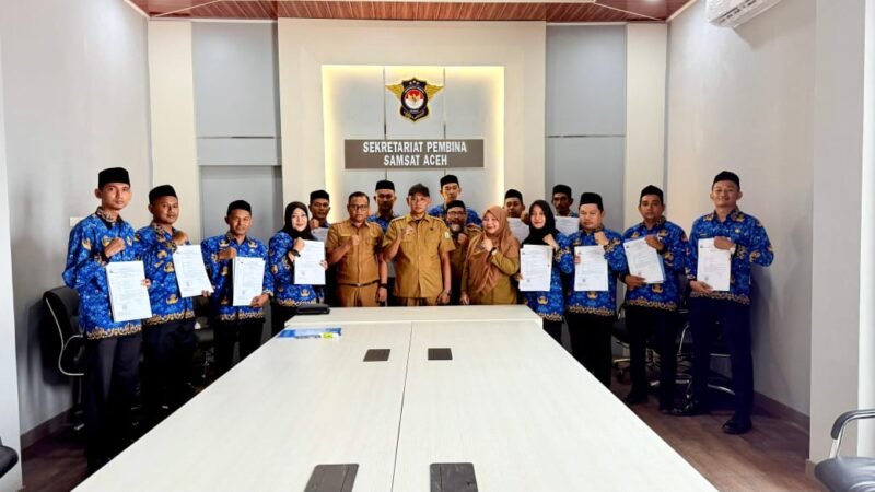 Meneruskan rilis dar UPTD Pengelolaan Pendapatan Aceh (PPA) Wilayah I Banda Aceh. Foto ; Dok. Biro Adpim Setda Aceh