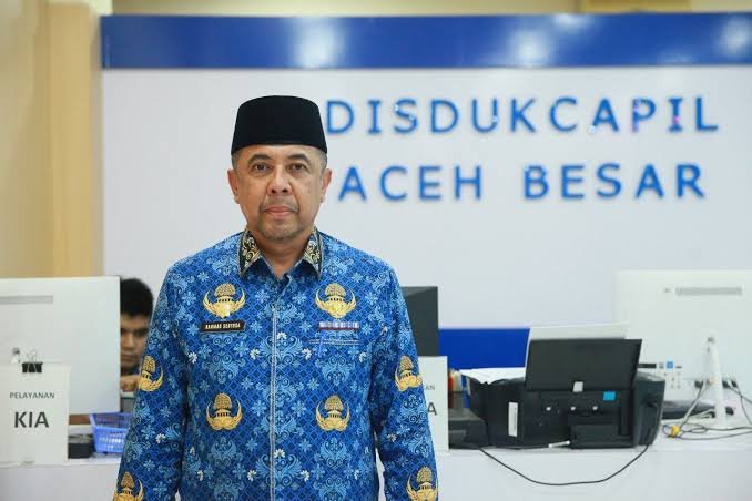 Kepala Disdukcapil Aceh Besar, Rahmad Sentosa SSos MAP FOTO/MC ACEH BESAR