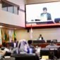 Gubernur Aceh Muzakir Manaf, menyampaikan Pendapat Akhir terhadap Rancangan Qanun Aceh tentang RPJMA Tahun 2025-2029 dalam Rapat Paripurna DPRA di Gedung Utama DPRA, Kamis (21/8/2025). Foto; Dok. Biro Adpim Setda Aceh