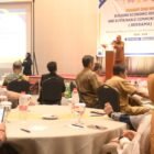 Asisten II Sekdakab Aceh Besar Bidang Perekonomian dan Pembangunan, M. Ali, S.Sos., M.Si., membuka peluncuran proyek Ersaka FBA di The Pade Hotel, Darul Imarah, Aceh Besar, Selasa (26/8/2025). FOTO/MC ACEH BESAR
