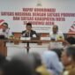 Wakil Gubernur Aceh, Fadhlullah, SE menyampaikan sambutan sekaligus membuka rapat koordinasi satgas nasional provinsi dan satgas kabupaten/kota SE Aceh digedung serbaguna Setda Aceh, 02/09/2025 (Foto:Dok.Biro Adpim Setda Aceh) 