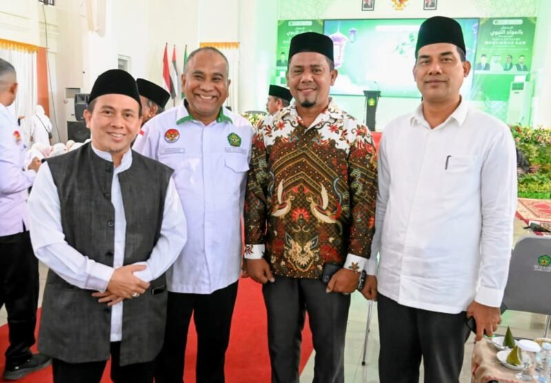 Kadisdik Dayah Aceh Besar, Abubakar SAg menghadiri acara Peringatan Maulid Nabi Muhammad SAW di Gedung Auditorium Prof Ali Hasjmy UIN Ar Raniry, Banda Aceh, Selasa (2/9/2025). FOTO/MC ACEH BESAR