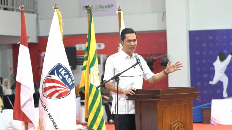 Sekda aceh buka indonesia open fencing championship, 120 atlet dari 7 negara bertanding, Jumat 03/10/2025 (Foto:Dok.Biro Adpim Setda Aceh) 