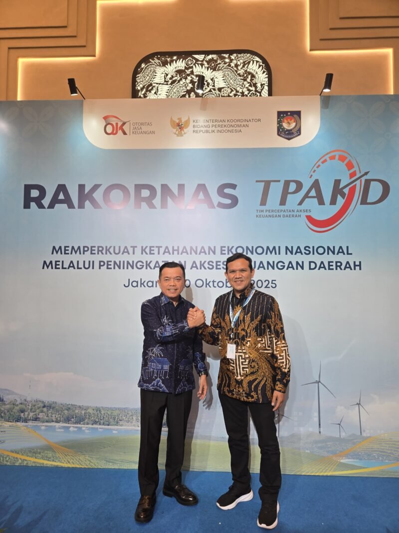 Wakil Gubernur Aceh Fadhlullah, SE, mengikuti Rapat Koordinasi Nasional Tim Percepatan Akses Keuangan Daerah (Rakornas TPAKD) tahun 2025, di Ball Room Danarote, Balai Kartini, Jakarta, Jumat, 10 Oktober 2025. Foto : Dok. Biro Adpim Setda Aceh