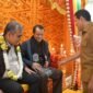 Wakil Gubernur Aceh, Fadhlullah, SE didampingi Forkompinda Aceh, Sekda Aceh, M. Nasir menyambut kedatangan sekaligus Peusijuk/tepung tawar Ketua MPR RI, Ahmad Muzani dan Jaksa Agung Muda Pengawasan, Dr. Rudi Margono, S.H., M.Hum. Serta rombongan tiba di VIP Bandara Sultan Iskandar Muda, Selasa, 14/10/2025 (Foto:Dok.Biro Adpim Setda Aceh) 