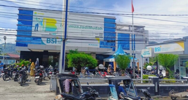 Kantor bank syariah Indonesia (BSI) cabang kota cane Aceh tenggara, Jum'at 14/11/2025 (Foto:Dok.Ist