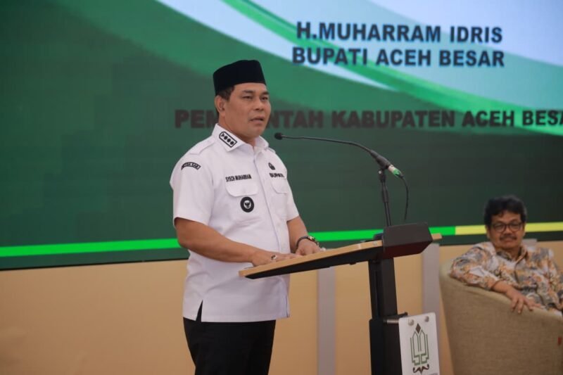 Bupati Aceh Besar Syech Muharram Idris menjadi narasumber pada Rapat Kerja Institut Seni Budaya Indonesia (ISBI) Aceh di Kota Jantho, Rabu (05/11/2025).FOTO/PROKOPIM ACEH BESAR