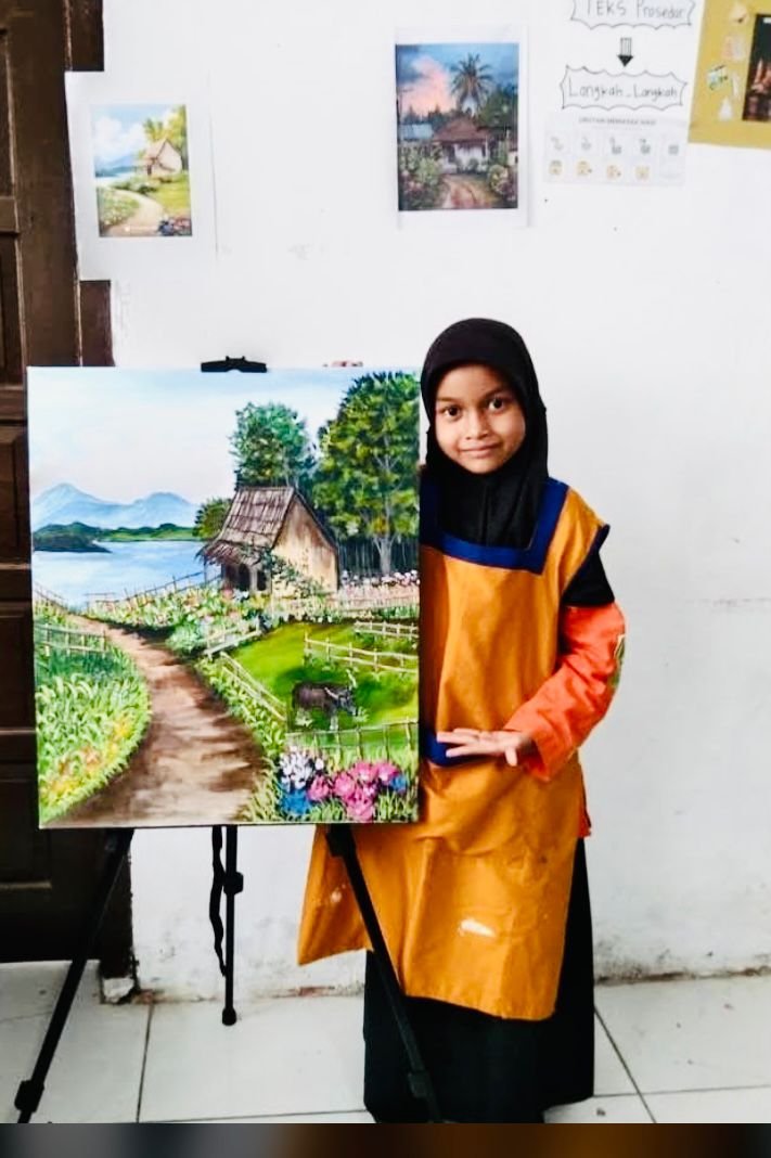 Siswa SLB YAPDI Banda Aceh Raih Juara Berbakat I pada Lomba Lukis Hari Disabilitas Internasional 2025. Foto : Dok. Humas Disdik Aceh