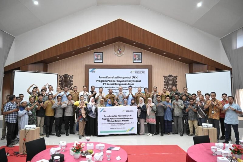 PT Solusi Bangun Andalas menggelar Forum Konsultasi Masyarakat (FKM) 2025 di Andalas Hall, 18 November 2025 (Foto:Dok.Istimewa)