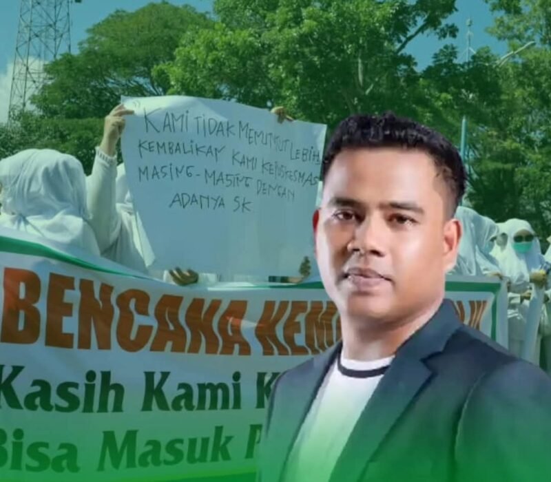 Anggota DPRA Fraksi PKB, Munawar AR atau Ngohwan, menyampaikan pandangannya terkait solusi perumahan ratusan tenaga kesehatan Aceh Besar melalui skema Badan Layanan Umum Daerah (BLUD). Jumat 16 Januari 2026.