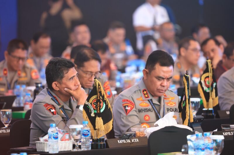 Kapolda Aceh Irjen Pol. Drs. Marzuki Ali Basyah, M.M., saat menghadiri hari kedua Rapat Pimpinan (Rapim) Polri Tahun 2026 di The Krakatau Grand Ballroom, Jakarta, Rabu (11/2/2026).
