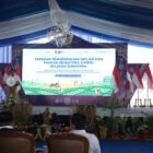 Deputi Gubernur Bank Indonesia Ricky P. Gozali bersama Gubernur Sumatera Selatan Herman Deru saat peluncuran GPIPS Wilayah Sumatera 2026 di Kabupaten Banyuasin, Sumatera Selatan, Rabu (11/2)