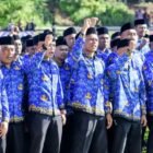 Bupati Aceh Tengah Drs. Haili Yoga, M.Si memimpin pengambilan sumpah dan pelantikan 3.242 PPPK Paruh Waktu di Lapangan Musara Alun Takengon, Kamis (05/02/2026).