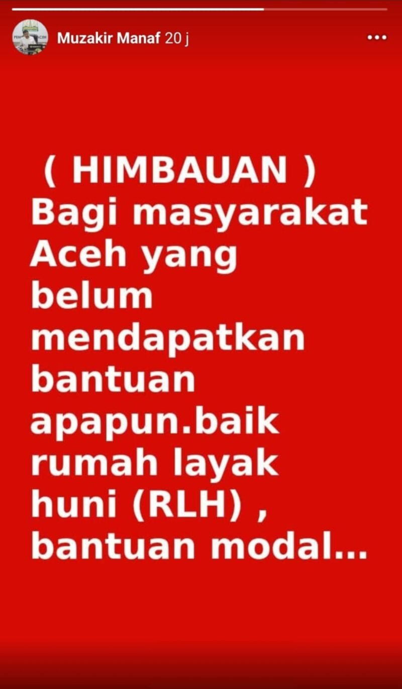 Pemerintah Aceh mengimbau masyarakat waspada terhadap akun Facebook palsu yang mencatut nama Gubernur Aceh dan menawarkan bantuan melalui media sosial.(5/2/2026)