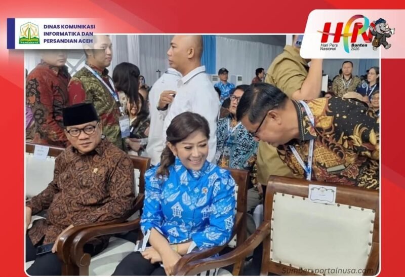 Kadiskominsa Aceh, Dr. Edi Yandra, mewakili Gubernur Aceh menghadiri puncak peringatan Hari Pers Nasional (HPN) 2026 di Provinsi Banten, Senin (9/2/2026).