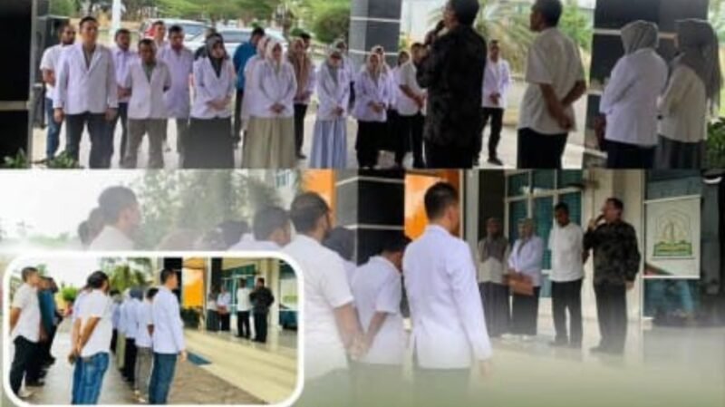 Dokter hewan dan praktisi peternakan Pemerintah Aceh melakukan pemeriksaan kesehatan ternak dan pengawasan pemotongan daging Meugang di salah satu kabupaten/kota di Aceh, guna memastikan daging yang beredar aman, sehat, utuh, dan halal menjelang Ramadhan 1447 H.(15/2/2026).