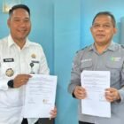Penandatanganan kerja sama antara Lapas Kelas IIB Tobelo dan Dinas Kesehatan Kabupaten Halmahera Utara dalam rangka meningkatkan kualitas pelayanan kesehatan bagi warga binaan, Kamis (19/2/2026).