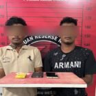 Petugas Satres Narkoba Polres Aceh Utara mengamankan dua tersangka pengedar sabu di Lhoksukon dan Tanah Luas, Kabupaten Aceh Utara, dengan barang bukti sabu seberat 17,06 gram.(9/3/2026).