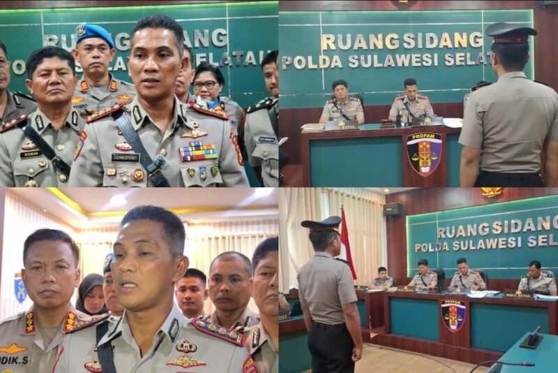 Sidang Komisi Kode Etik Polri di Polda Sulawesi Selatan menjatuhkan sanksi PTDH terhadap Kasat Narkoba Polres Toraja Utara, Arifan Efendi, setelah terbukti menerima setoran rutin dari bandar narkoba.(10/3/2026)