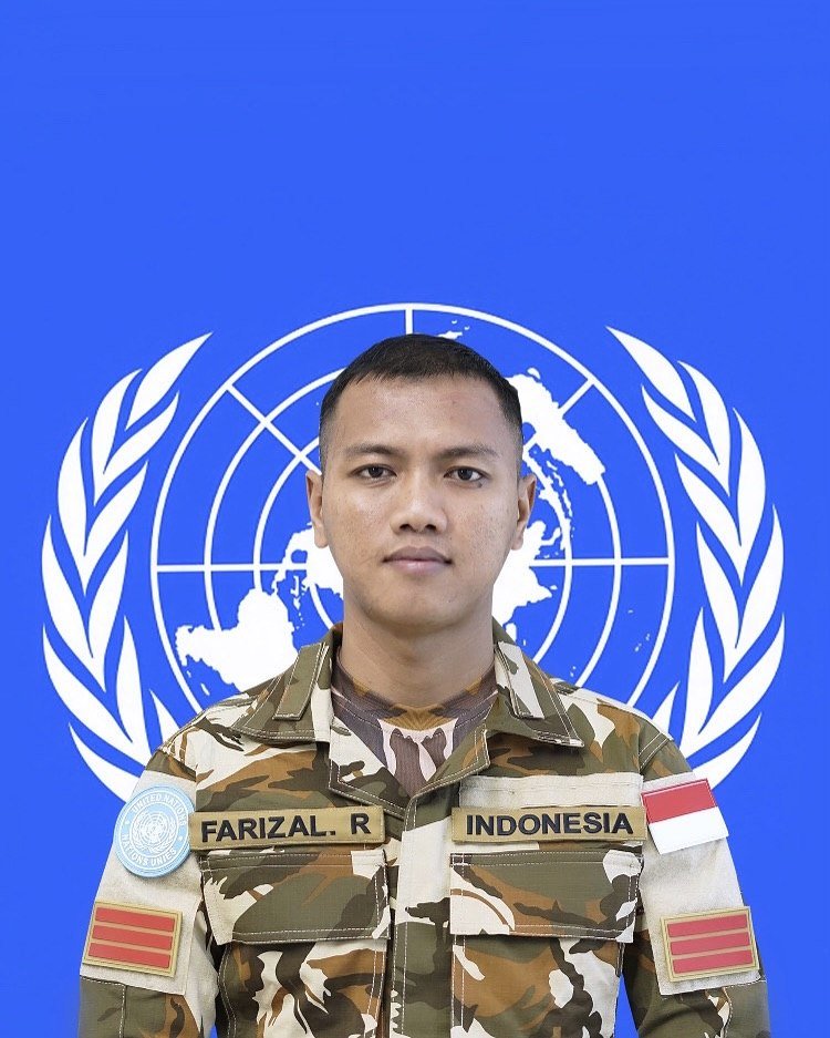 Almarhum Praka Farizal Romadhon, prajurit Yonif 113/Jaya Sakti yang gugur saat menjalankan misi perdamaian PBB (UNIFIL) di Lebanon Selatan, Senin (30/3/2026). Almarhum merupakan bagian dari Satgas Kontingen Garuda XXIII-S.