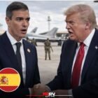 Presiden AS Donald Trump menyampaikan pernyataan keras di Oval Office, Washington, 3 Maret, terkait ancamannya memutus hubungan perdagangan dengan Spanyol setelah Madrid menolak penggunaan pangkalan militernya untuk operasi terhadap Iran.(**)