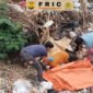Tim Identifikasi Polres Garut bersama personel Polsek Karangpawitan saat melakukan pemeriksaan di lokasi penemuan jasad seorang pria di sebuah sungai kering, Desa Cimurah, Garut, Jumat (3/4/2026). Petugas melakukan pengumpulan bukti awal untuk mengungkap penyebab kematian korban.