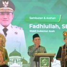 Wakil Gubernur Aceh, Fadlullah, SE menghadiri sekaligus menyampaikan Sambutan Pada Pengukuhan DPW PKB Aceh oleh  Ketum DPP PKB Pusat Gus Muhaimin di Hotel Hermes Banda Aceh (31/3/2026) . 