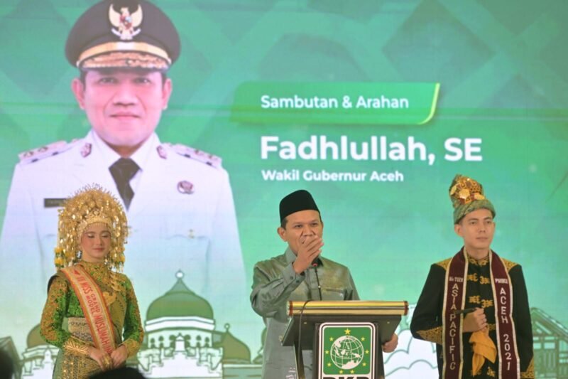 Wakil Gubernur Aceh, Fadlullah, SE menghadiri sekaligus menyampaikan Sambutan Pada Pengukuhan DPW PKB Aceh oleh Ketum DPP PKB Pusat Gus Muhaimin di Hotel Hermes Banda Aceh (31/3/2026) .