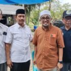 Wakil Bupati Aceh Besar, Syukri A Jalil saat menghadiri halal bihalal di Balai Pengajian Arba'in Gampong Lamsayun Kecamatan Ingin Jaya, pada Rabu (8/4/2026).FOTO/ MC ACEH BESAR