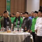 Bupati Aceh Besar, H. Muharram Idris, saat menghadiri Muscab PKB Aceh Besar, di Ballroom The Pade Hotel, Selasa (14/04/2026). FOTO/ MC ACEH BESAR