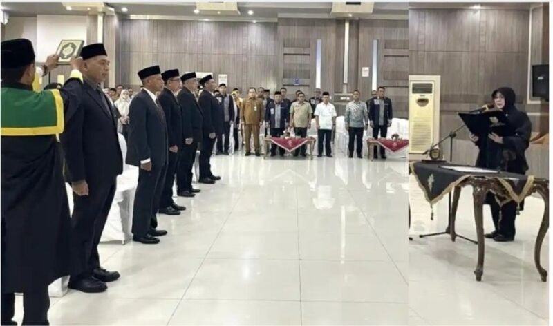 Wali Kota Banda Aceh lantik 5 kepala dinas: Bappeda, Kominfotik, PUPR, DPMPTSP, dan Perkim, Senin (20/4/2026). Illiza tekankan jabatan adalah amanah dan minta perkuat kolaborasi untuk kepentingan masyarakat.