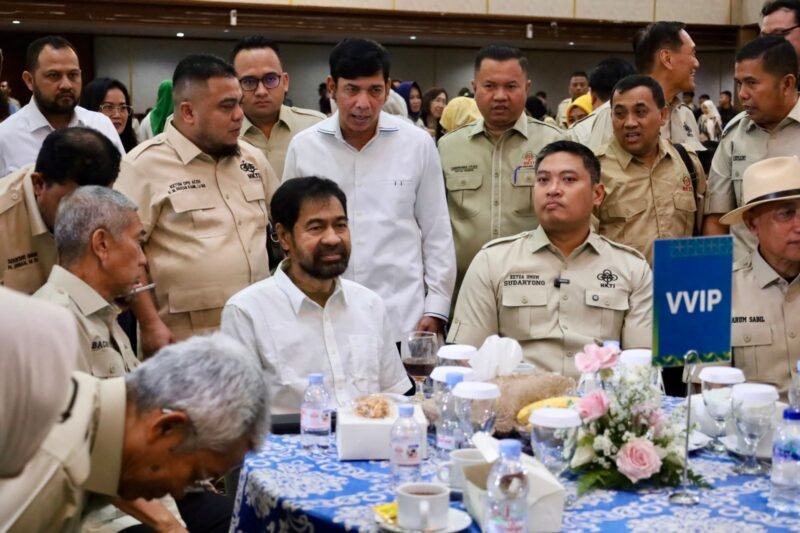 Gubernur Aceh, Muzakir Manaf (Mualem), saat menghadiri peluncuran InnoFood 2026 dalam rangka HUT ke-53 HKTI di Auditorium Gedung F Kementerian Pertanian, Jakarta, Senin (27/4/2026).