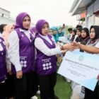 Ketua Umum Tim Pembina Posyandu Pusat, Tri Tito Karnavian, memberikan sambutan pada puncak peringatan Hari Posyandu Nasional 2026 di komplek Huntara Gampong Tanjong Dalam Selatan, Langkahan, Aceh Utara, Rabu (29/4/2026).