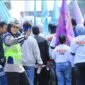Suasana peringatan Hari Buruh Internasional (May Day) 2026 di kawasan Monas, Jakarta, Jumat (1/5/2026).