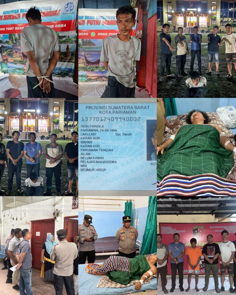 Pelaku RP (Reri Pardila) berhasil diringkus Unit Reskrim Polsek Torgamba di Agen Travel CV. Putri Mandiri, Pekanbaru, saat hendak kabur ke Sumatera Barat, Selasa 28 April 2026. RP ditangkap atas kasus penganiayaan berat terhadap mertuanya, Nurlan Br. Pasaribu (46), di Desa Aek Batu, Labusel.