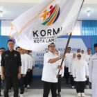 Sekretaris Daerah (Sekda) Aceh, M. Nasir, memberikan sambutan saat melantik pengurus Komite Olahraga Masyarakat Indonesia (KORMI) Kota Langsa periode 2026-2030 di Aula Pendopo Walikota Langsa, Minggu (10/5/2026).