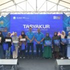 Sekda Aceh, M. Nasir Syamaun, memberikan sambutan dalam peringatan 10 tahun beroperasinya Trans Kutaraja di Terminal Tipe A Batoh, Banda Aceh, Rabu (13/5/2026).