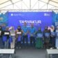 Sekda Aceh, M. Nasir Syamaun, memberikan sambutan dalam peringatan 10 tahun beroperasinya Trans Kutaraja di Terminal Tipe A Batoh, Banda Aceh, Rabu (13/5/2026).