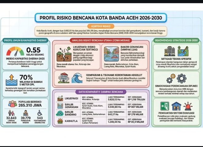 Bagan Profil Resiko Bencana Kota Banda Aceh 2026-2030