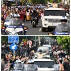Presiden Prabowo Subianto menandatangani prasasti peresmian Museum Ibu Marsinah dan Rumah Singgah di Desa Nglundo, Sukomoro, Nganjuk, Jawa Timur, Sabtu (16/5/2026). 