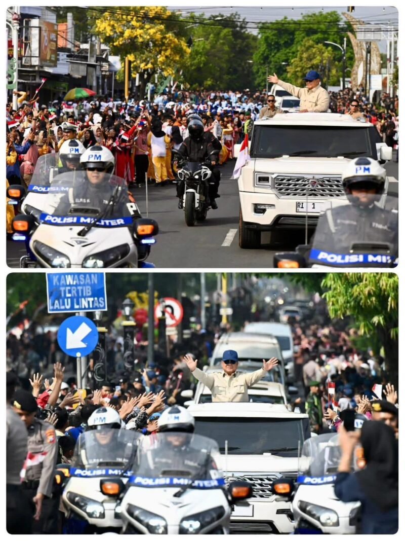 Presiden Prabowo Subianto menandatangani prasasti peresmian Museum Ibu Marsinah dan Rumah Singgah di Desa Nglundo, Sukomoro, Nganjuk, Jawa Timur, Sabtu (16/5/2026).