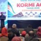 Sekretaris Daerah Aceh sekaligus Ketua Umum KORMI Aceh, M. Nasir, memberikan sambutan dalam Rapat Kerja Provinsi (Rakerprov) KORMI Aceh Tahun 2026 di Hotel Ayani, Banda Aceh, Minggu (17/5/2026). 