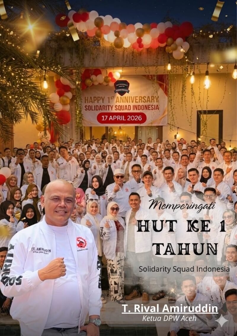 Ketua DPW Solidarity Squad Aceh, T Rival Amiruddin, memberikan keterangan pers terkait pencabutan Pergub Nomor 2 Tahun 2026 tentang Jaminan Kesehatan Aceh (JKA), Selasa (19/5/2026).