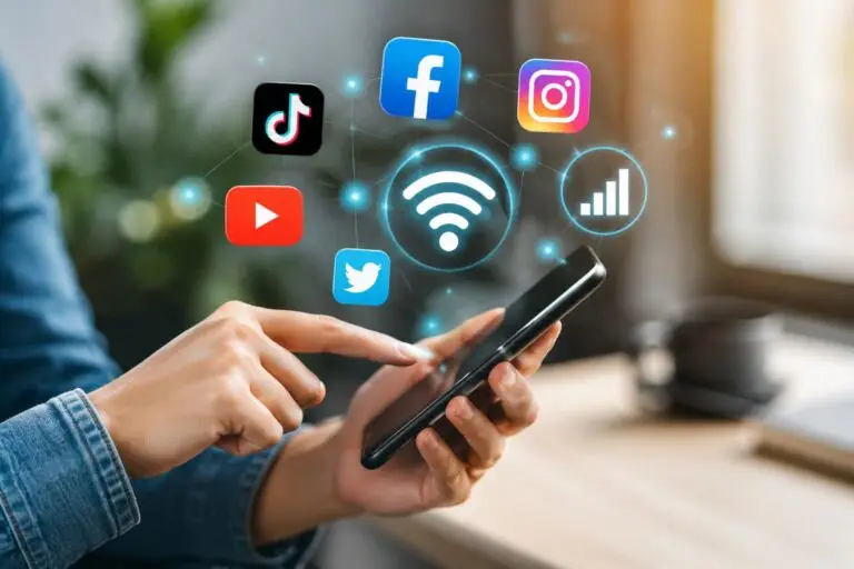 ​Ilustrasi penggunaan ponsel pintar. Memeriksa konsumsi data secara berkala lewat menu pengaturan dapat mencegah kuota internet cepat habis akibat aplikasi yang aktif di latar belakang.