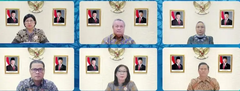 Gubernur Bank Indonesia bersama jajaran Dewan Gubernur saat menyampaikan hasil Rapat Dewan Gubernur (RDG) di Jakarta, Rabu (20/5/2026). BI resmi menaikkan suku bunga acuan (BI-Rate) sebesar 50 basis poin menjadi 5,25 persen guna memperkuat stabilitas nilai tukar rupiah dan menjaga inflasi. (Foto: Istimewa)