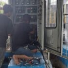 Dinas PUPR Banda Aceh pasang kabel pompa Underpass Beurawe Kamis (7/5/2026) usai sempat dicuri, kondisi pompa dicek setelah terkoneksi dan perbaikan butuh 1-2 hari.