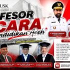 Disdik Aceh dan FKIP USK gelar forum “Profesor Bicara Pendidikan Aceh” 19 Mei 2026, libatkan guru besar untuk rumuskan solusi konkret pendidikan yang unggul dan berdaya saing.