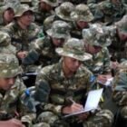 Calon Manajer Kopdes Merah Putih Saat ikut Latihan Militer / foto afu